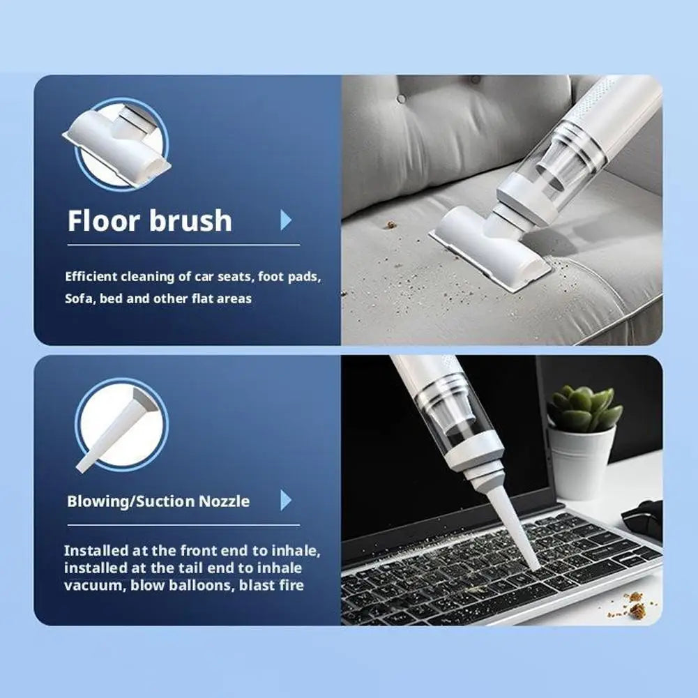 Portable Car Wireless  Vacuum Cleaner Multi-functional Handheld Powerful Suction Quick Cleaning For Auto Home Pet Office