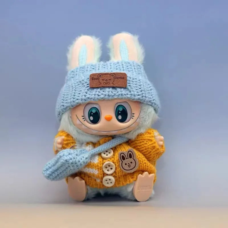 17cm Cute Mini Plush Doll'S Clothes Outfit Accessories For Korea Kpop Exo Labubu Idol Dolls Sweater Clothing DIY Kids Girl Gift