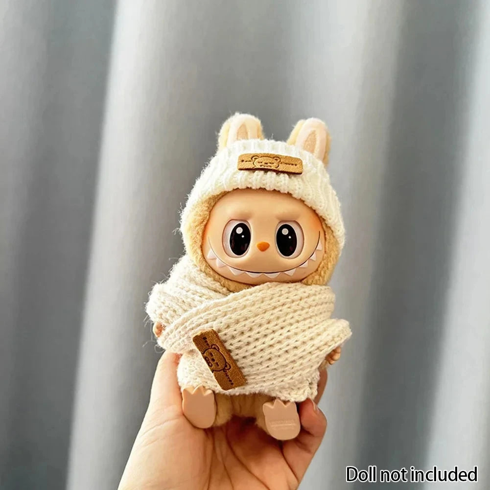 17cm Cute Mini Plush Doll'S Clothes Outfit Accessories For Korea Kpop Exo Labubu Idol Dolls Sweater Clothing DIY Kids Girl Gift