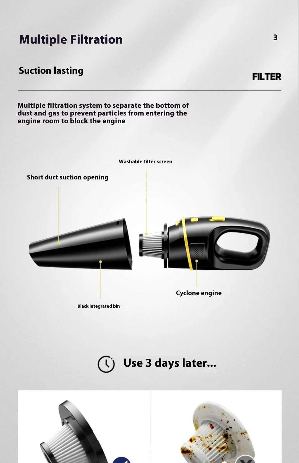 Portable Wireless Car Vacuum Cleaner Rechargeable Household Dual-Use Small High-Power Car Dedicated Powerful Handheld