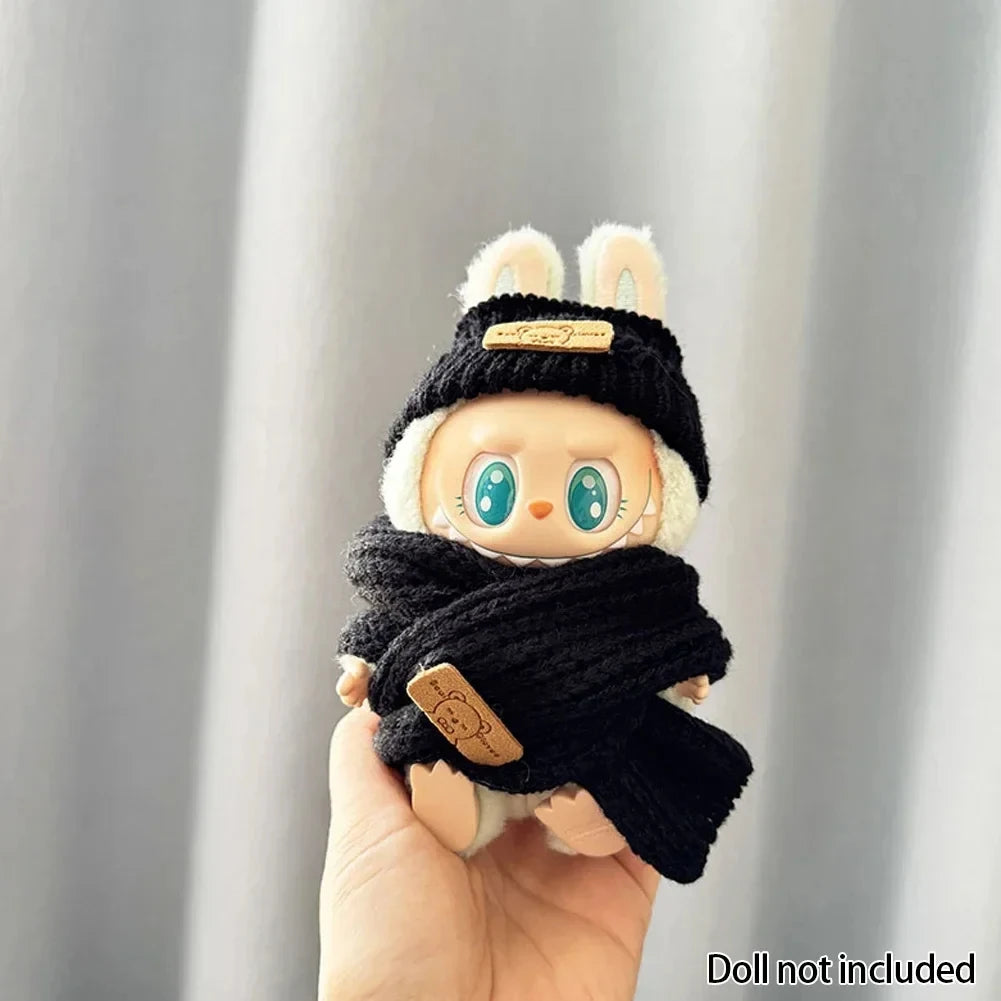 17cm Cute Mini Plush Doll'S Clothes Outfit Accessories For Korea Kpop Exo Labubu Idol Dolls Sweater Clothing DIY Kids Girl Gift