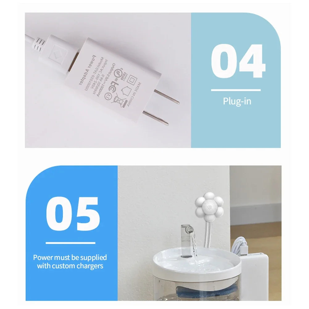 Pet Cat Dog  External Electric Water Dispenser Infrared Motion Sensor Feeder Sensor Switch