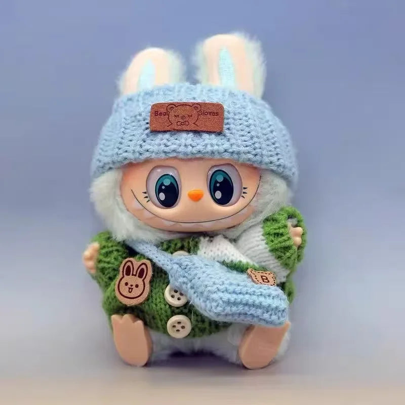 17cm Cute Mini Plush Doll'S Clothes Outfit Accessories For Korea Kpop Exo Labubu Idol Dolls Sweater Clothing DIY Kids Girl Gift