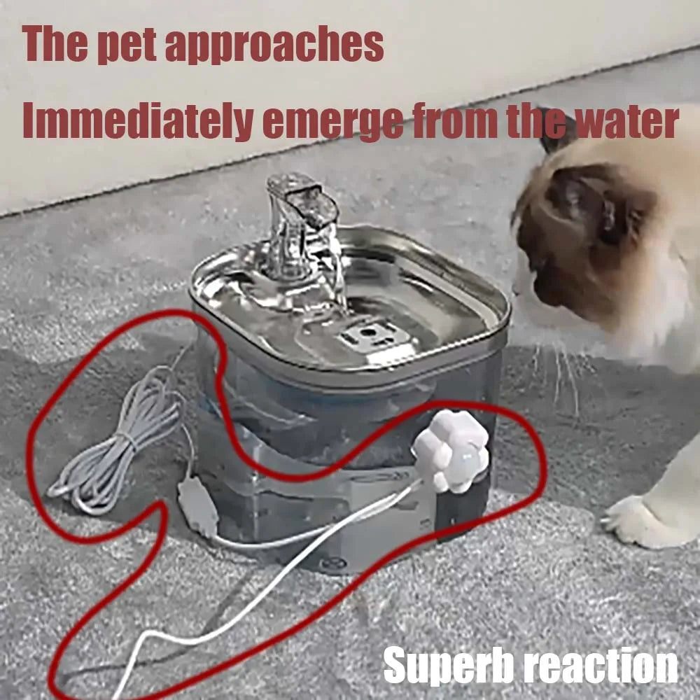 Pet Cat Dog  External Electric Water Dispenser Infrared Motion Sensor Feeder Sensor Switch