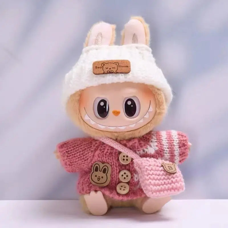 17cm Cute Mini Plush Doll'S Clothes Outfit Accessories For Korea Kpop Exo Labubu Idol Dolls Sweater Clothing DIY Kids Girl Gift