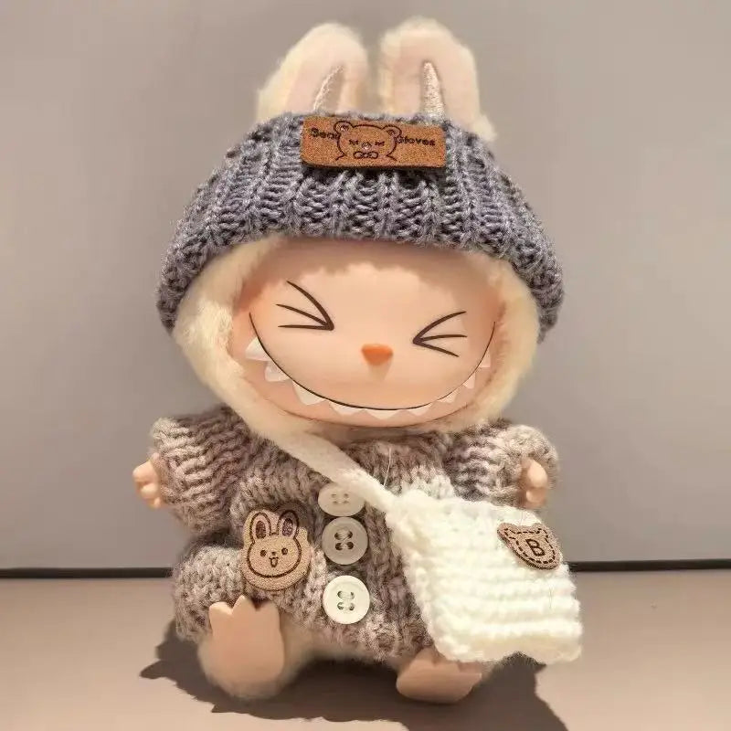 17cm Cute Mini Plush Doll'S Clothes Outfit Accessories For Korea Kpop Exo Labubu Idol Dolls Sweater Clothing DIY Kids Girl Gift
