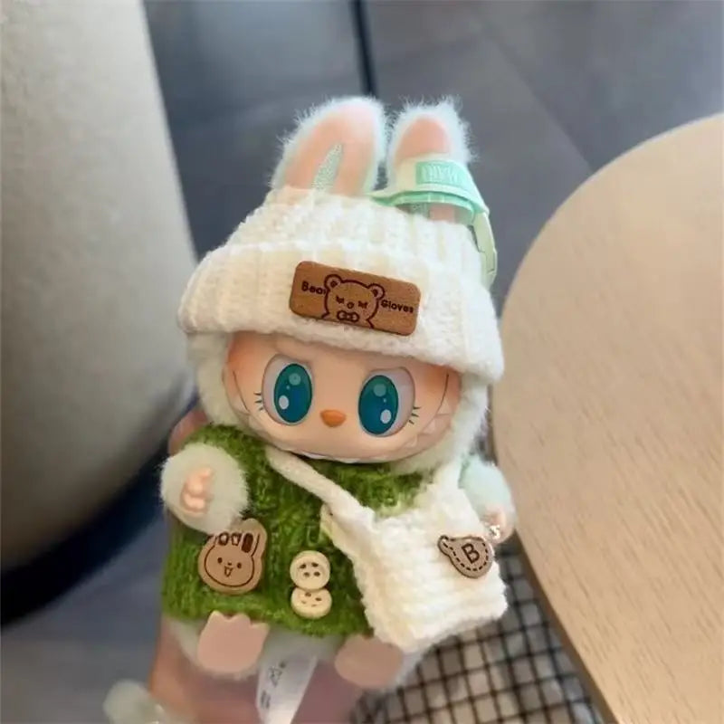 17cm Cute Mini Plush Doll'S Clothes Outfit Accessories For Korea Kpop Exo Labubu Idol Dolls Sweater Clothing DIY Kids Girl Gift